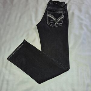 Answer Me Men's Classic Black Straight Jeans